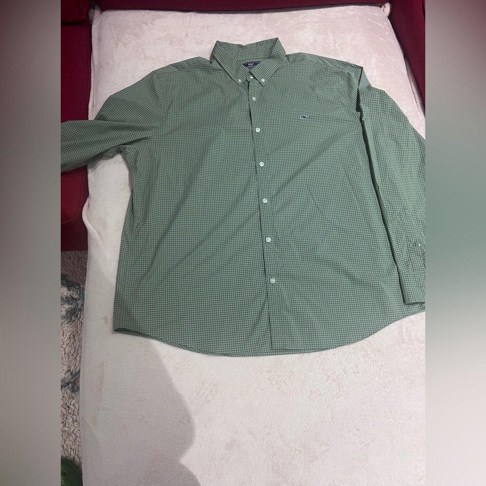 Vineyard Vines Green Plaid Men's Shirt